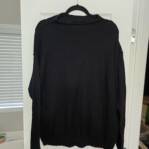 Wonderly Womens Black Grunge Mock Neck Sweater Size 2x